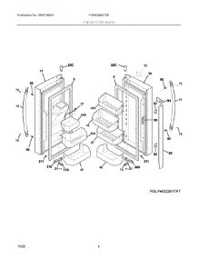 03 - Fresh Food Door parts for Electrolux Refrigerator FGHB2868TD8 from AppliancePartsPros.com