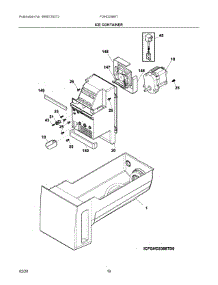 08 - Ice Container parts for Electrolux Refrigerator FGHD2368TD6 from AppliancePartsPros.com