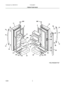03 - Fresh Food Door parts for Electrolux Refrigerator FGHD2368TD6 from AppliancePartsPros.com