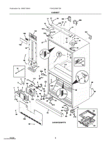 04 - Cabinet parts for Electrolux Refrigerator FGHD2368TD8 from AppliancePartsPros.com