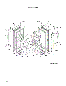 03 - Fresh Food Door parts for Electrolux Refrigerator FGHD2368TF8 from AppliancePartsPros.com
