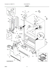 04 - Cabinet parts for Electrolux Refrigerator FGHG2366PF7A from AppliancePartsPros.com