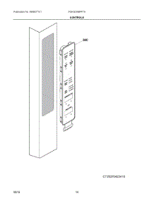 07 - Controls parts for Electrolux Refrigerator FGHG2366PF7A from AppliancePartsPros.com
