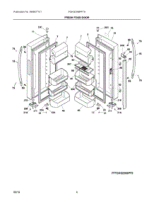 03 - Fresh Food Door parts for Electrolux Refrigerator FGHG2366PF7A from AppliancePartsPros.com