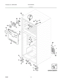 03 - Cabinet parts for Electrolux Refrigerator FGHT2055VF6 from AppliancePartsPros.com