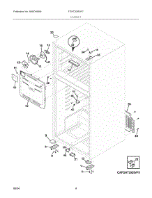 03 - Cabinet parts for Electrolux Refrigerator FGHT2055VF7 from AppliancePartsPros.com