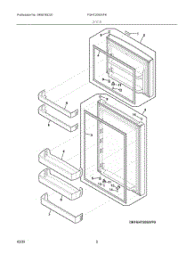 02 - Door parts for Electrolux Refrigerator FGHT2055VF9 from AppliancePartsPros.com