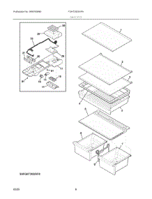 04 - Shelves parts for Electrolux Refrigerator FGHT2055VFA from AppliancePartsPros.com
