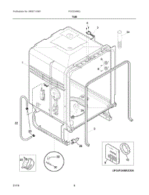 04 - Tub parts for Electrolux Dishwasher FGID2466QB7A from AppliancePartsPros.com