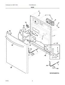 03 - Door parts for Electrolux Dishwasher FGID2466QD2A from AppliancePartsPros.com