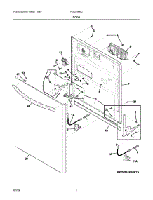 03 - Door parts for Electrolux Dishwasher FGID2466QW7A from AppliancePartsPros.com