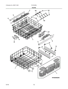 07 - Racks parts for Electrolux Dishwasher FGID2466QW7A from AppliancePartsPros.com
