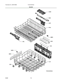 07 - Racks parts for Electrolux Dishwasher FGID2476SF8A from AppliancePartsPros.com
