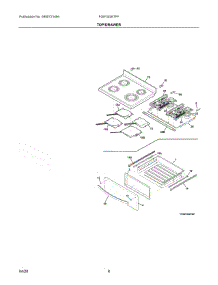 04 - Top / Drawer parts for Electrolux Range FGIF3036TFF from AppliancePartsPros.com