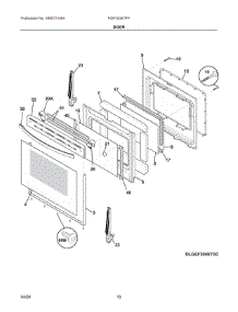 05 - Door parts for Electrolux Range FGIF3036TFF from AppliancePartsPros.com