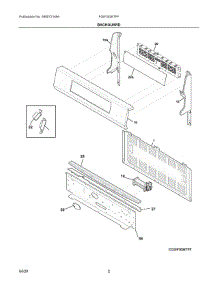 02 - Backguard parts for Electrolux Range FGIF3036TFF from AppliancePartsPros.com