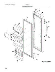 03 - Refrigerator Door parts for Electrolux Refrigerator FGSC2335TD7 from AppliancePartsPros.com