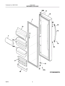 03 - Refrigerator Door parts for Electrolux Refrigerator FGSC2335TD8 from AppliancePartsPros.com