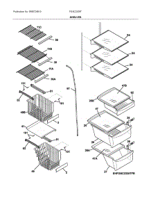 Shelves parts for Electrolux Refrigerator FGSC2335TD9 from AppliancePartsPros.com