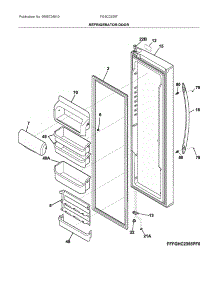 Fresh Food Door parts for Electrolux Refrigerator FGSC2335TD9 from AppliancePartsPros.com