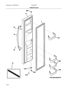 Freezer Door parts for Electrolux Refrigerator FGSC2335TD9 from AppliancePartsPros.com