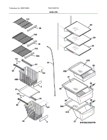 Shelves parts for Electrolux Refrigerator FGSC2335TDA from AppliancePartsPros.com