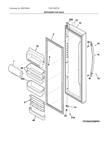 Fresh Food Door parts for Electrolux Refrigerator FGSC2335TDA from AppliancePartsPros.com