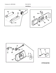 Controls parts for Electrolux Refrigerator FGSC2335TDA from AppliancePartsPros.com