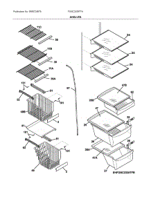 Shelves parts for Electrolux Refrigerator FGSC2335TFA from AppliancePartsPros.com