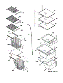Shelves parts for Electrolux Refrigerator FGSC2335TFB from AppliancePartsPros.com