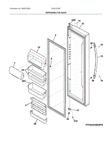 Fresh Food Door parts for Electrolux Refrigerator FGSC2335TFB from AppliancePartsPros.com
