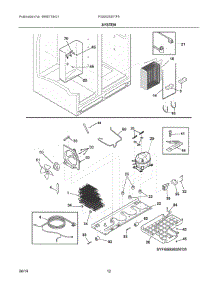 07 - System parts for Electrolux Refrigerator FGSS2335TF5 from AppliancePartsPros.com