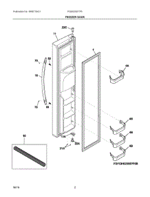 02 - Freezer Door parts for Electrolux Refrigerator FGSS2335TF5 from AppliancePartsPros.com