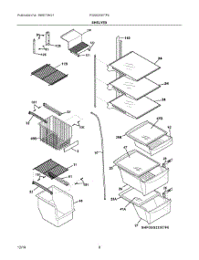 05 - Shelves parts for Electrolux Refrigerator FGSS2335TF6 from AppliancePartsPros.com