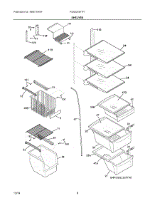 05 - Shelves parts for Electrolux Refrigerator FGSS2335TF7 from AppliancePartsPros.com