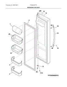 Refrigerator Door parts for Electrolux Refrigerator FGSS2335TF9 from AppliancePartsPros.com