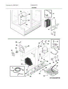 System parts for Electrolux Refrigerator FGSS2335TF9 from AppliancePartsPros.com