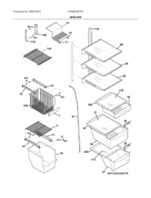 Shelves parts for Electrolux Refrigerator FGSS2335TF9 from AppliancePartsPros.com