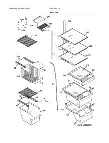 Shelves parts for Electrolux Refrigerator FGSS2335TFA from AppliancePartsPros.com