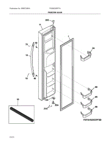 Freezer Door parts for Electrolux Refrigerator FGSS2335TFA from AppliancePartsPros.com