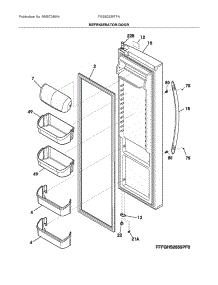 Fresh Food Door parts for Electrolux Refrigerator FGSS2335TFA from AppliancePartsPros.com