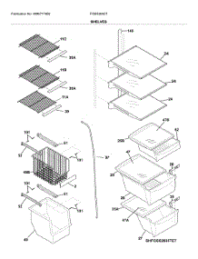 Shelves parts for Electrolux Refrigerator FGSS2635TD8 from AppliancePartsPros.com