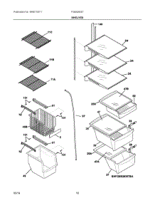 05 - Shelves parts for Electrolux Refrigerator FGSS2635TE6 from AppliancePartsPros.com