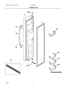 02 - Freezer Door parts for Electrolux Refrigerator FGSS2635TE6 from AppliancePartsPros.com