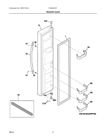 02 - Freezer Door parts for Electrolux Refrigerator FGSS2635TE7 from AppliancePartsPros.com