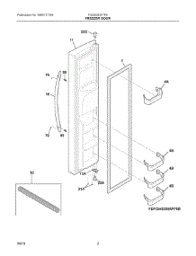 02 - Freezer Door parts for Electrolux Refrigerator FGSS2635TF9 from AppliancePartsPros.com