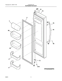 03 - Refrigerator Door parts for Electrolux Refrigerator FGSS2635TF9 from AppliancePartsPros.com