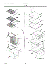 05 - Shelves parts for Electrolux Refrigerator FGSS2635TFA from AppliancePartsPros.com