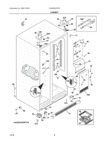 04 - Cabinet parts for Electrolux Refrigerator FGSS2635TFB from AppliancePartsPros.com