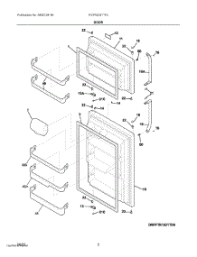 02 - Door parts for Electrolux Refrigerator FGTR2037TF3 from AppliancePartsPros.com